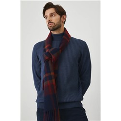 Szal męski w kratę z wiskozą  kolor multicolor