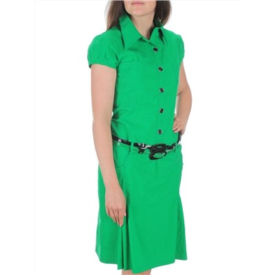 9405 GREEN Платье женское (85% хлопок, 10% вискоза, 5% лайкра)