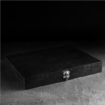 Столовые приборы «Оску», 24 предмета, в коробке, нержавеющая сталь, золотистые