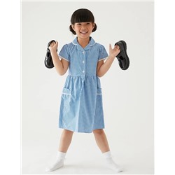 Girls' Skin Kind™ Gingham School Dress (2-14 Yrs)