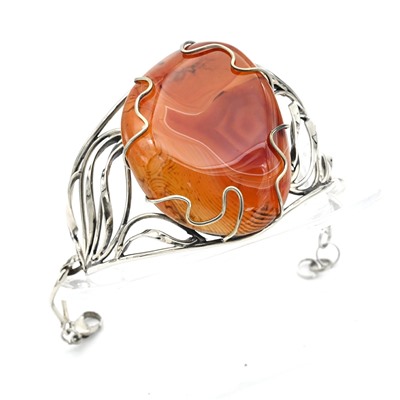 Браслет из сардоникса, 17,5 см.