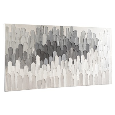 Панно декоративное с ручной росписью By Feel, 140х70 см, черно-белое