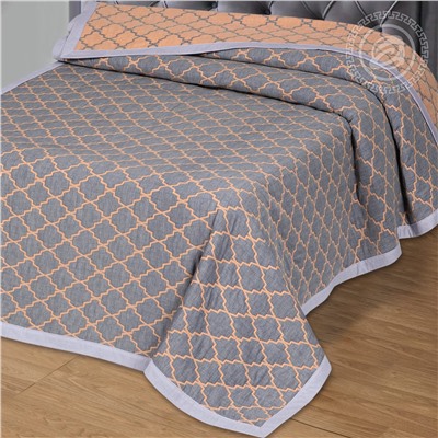 Покрывало жаккардовое Альмира сине-коричневая