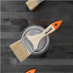 Кисть плоская Slimline 2.5" (63 мм) натуральная щетина, деревянная ручка Sparta