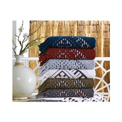 Махровые Банные Полотенца с Бахромой 70x140 см. 6 шт/уп. Cotton Selcuklu - Sikel