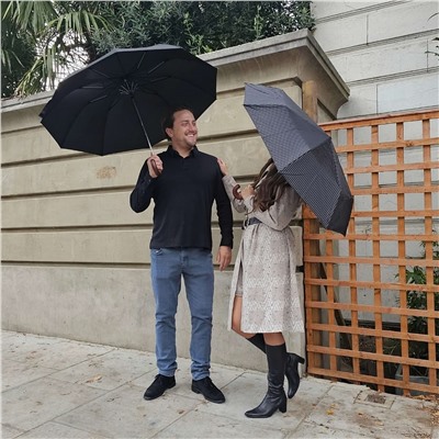 G512-01 Black (Черный) Зонт мужской полуавтомат Fulton