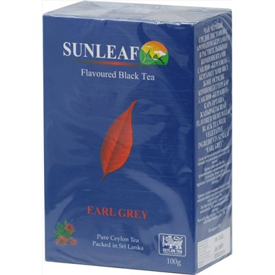 SUNLEAF. Black Tea Earl Grey 100 гр. карт.пачка