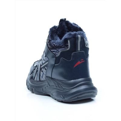 04-8525-2 DARK BLUE Ботинки зимние женские (искусственные материалы)