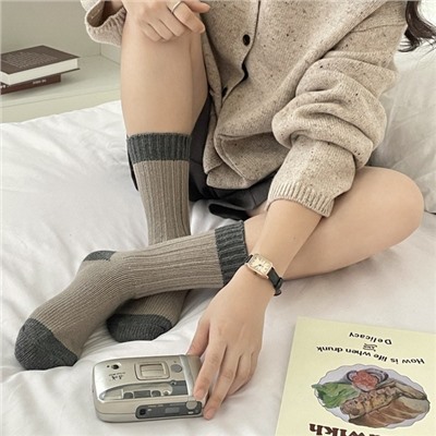 Tide, Japanese demi-season cotton socks for men and women for beloved