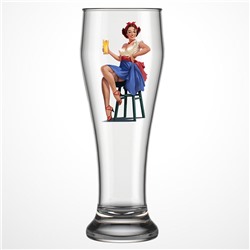 Бокал пивной 500 мл "Pin-up beer" Подарочный 303-Д