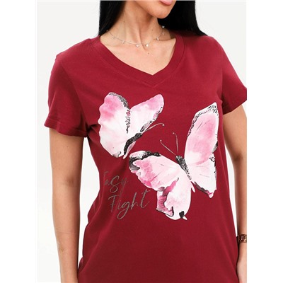 Футболка Поликсена бордовый ИвК