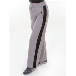 008 GRAY/LT. BLUE/LEOPARD Костюм спортивный зимний женский (95% хлопок, 5% полиэстер)