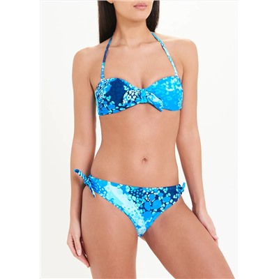 Animal Print Bandeau Bikini Top