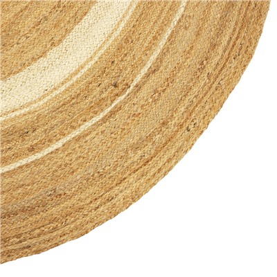 Ковер из джута овальный с вставками белого цвета из коллекции Ethnic, 160х230см