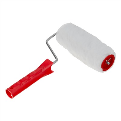 Валик "Искусственный мех", в сборе, 150 мм, D 48 мм, D ручки 6 мм, крепление шплинтом Сибртех