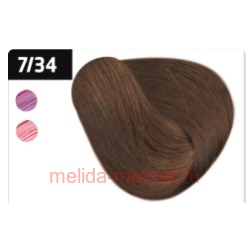 OLLIN SILK TOUCH  7/34 русый золотисто-медный 60мл Безаммиачный стойкий краситель для волос