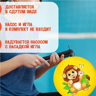Мяч детский «Лев» 22 см, 60 г
