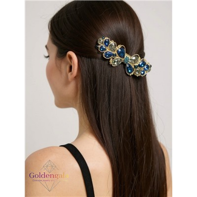 Заколка автомат для волос с кристаллами «Блеск элегантности» ЭЛЗ12/06