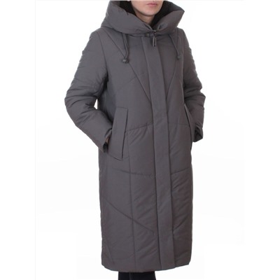 A616 GRAY Пальто зимнее женское (верблюжья шерсть, +120 гр. холлофайбер)