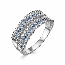 Кольцо с фианитом родированное серебро 925*