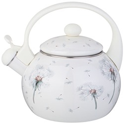 ЧАЙНИК AGNESS ЭМАЛИРОВАННЫЙ СО СВИСТКОМ СЕРИЯ "DANDELION", 2,2 Л