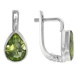Серьги 'Мара' с хризолитом ИАСК37107Х09ХЛN1
