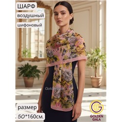 Шарф шифоновый с цветочным принтом Арт 0981/1