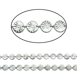 Цепочка для украшений, звено 8*8мм цв.серебристый, 50см