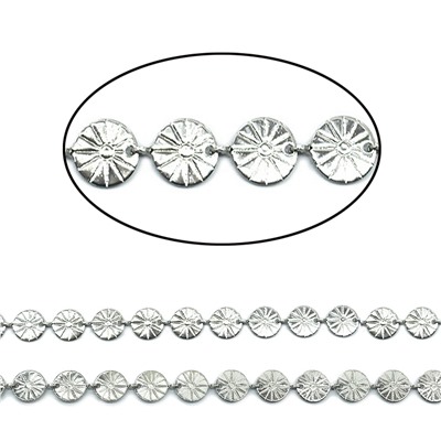 Цепочка для украшений, звено 8*8мм цв.серебристый, 50см