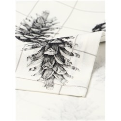 Набор сервировочных салфеток с декоративными кольцами «Christmas» 45×45 см - 4 шт., 100% хлопок, саржа, 190 г/м²