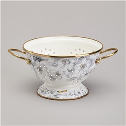 ДУРШЛАГ AGNESS ЭМАЛИРОВАННЫЙ, СЕРИЯ ЯБЛОНЕВЫЙ САД, 20СМ H=14СМ D=20СМ