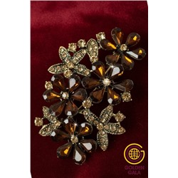 Брошь крупная с кристаллами БР4/3 модель БРО/12