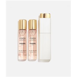 CHANEL (Шанель) TWIST & SPRAY Eau de Toilette (EdT) Туалетная вода COCO MADEMOISELLE, 3 сменных блока по 20 мл каждый, с распылителем (60 мл)