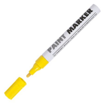 Маркер-краска Paint 4мм 15 мл желтый KRR04Y inФОРМАТ