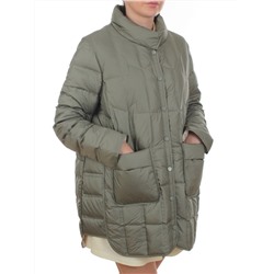 H24-328 GREEN Куртка пуховая облегченная женская (белый утиный пух)