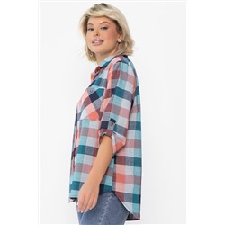 Рубашка Аланта НЬЮ (зелено-оранжевая) Б14038-18М