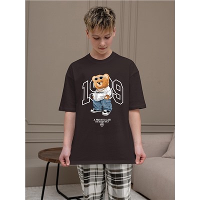 Детский костюм для мальчика Мишель-3 КМ-217 / коричневый