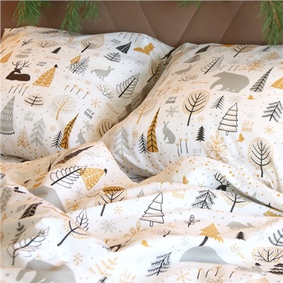 Постельное бельё "Этель" 1.5 сп Let it snow (вид 1) 143х215 см, 150х214 см, 70х70 см - 2 штуки