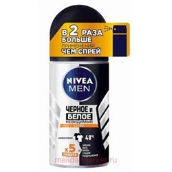 Nivea Men Дезодорант-антиперспирант Невидимый для черного и белого Extra Роликовый 50 мл