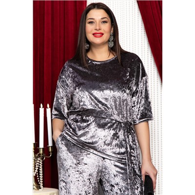 Блуза Таинственное очарование (серо-бежевая) Б14681-25М