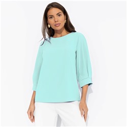 Блуза прямого силуэта, Предвкушение встречи (тиффани)