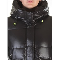 2180 BLACK Пальто женское зимнее (холлофайбер)