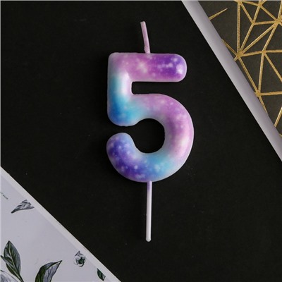 Свеча для торта, цифра «5», 5,5 х 8 см.
