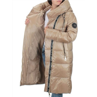 2185 BEIGE Пальто зимнее женское (200 гр. холлофайбера)