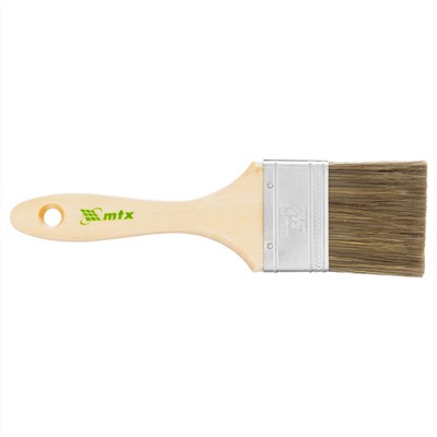 Кисть плоская "Евро" 2.5", смешанная щетина, деревянная ручка MTX
