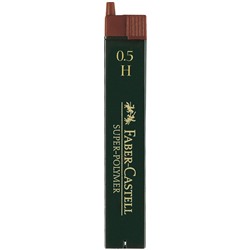 Грифели для механических карандашей Faber-Castell "Super-Polymer", 12шт., 0,5мм, H