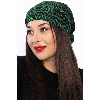 Чалма с бантом (зелено-бежевая) ЧБ4-23М