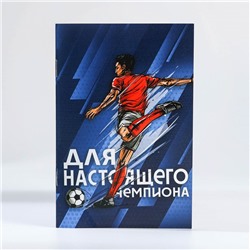 Подарочный набор, блокнот - раскраска, мелки 4 шт. «Настоящий чемпион»