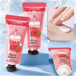 Крем для рук Клубничный "Bubble Tea" Sadoer, мини-формат 20 гр.