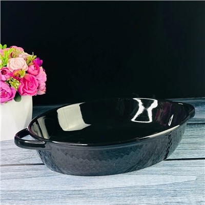 118-084 Овальное блюдо для запекания 33см в под.уп.(х8)Фарфор